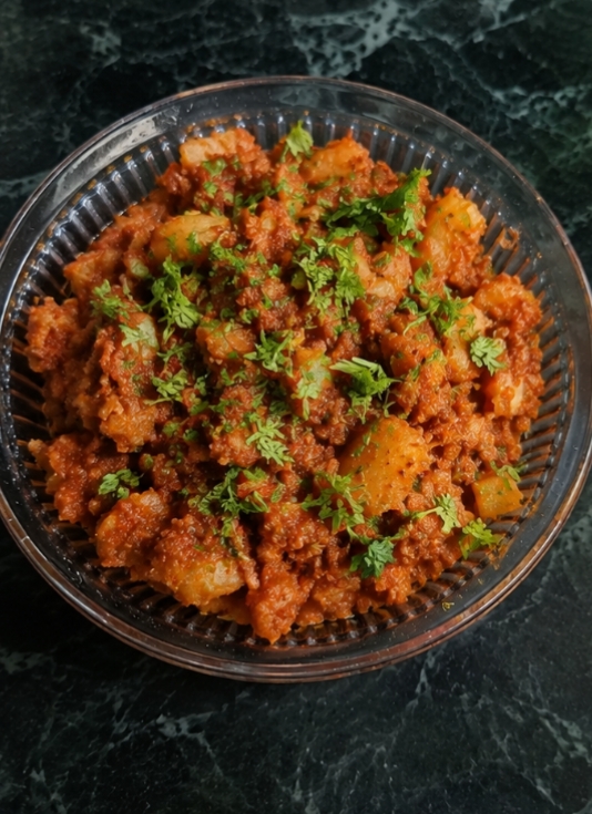 Aloo masala, served fresh